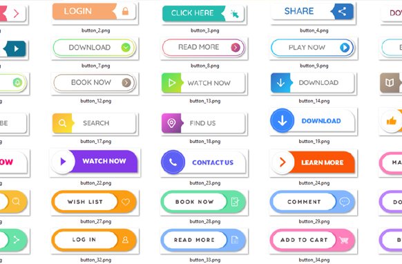 Transparent Call to Action Buttons – Images with Resell Rights